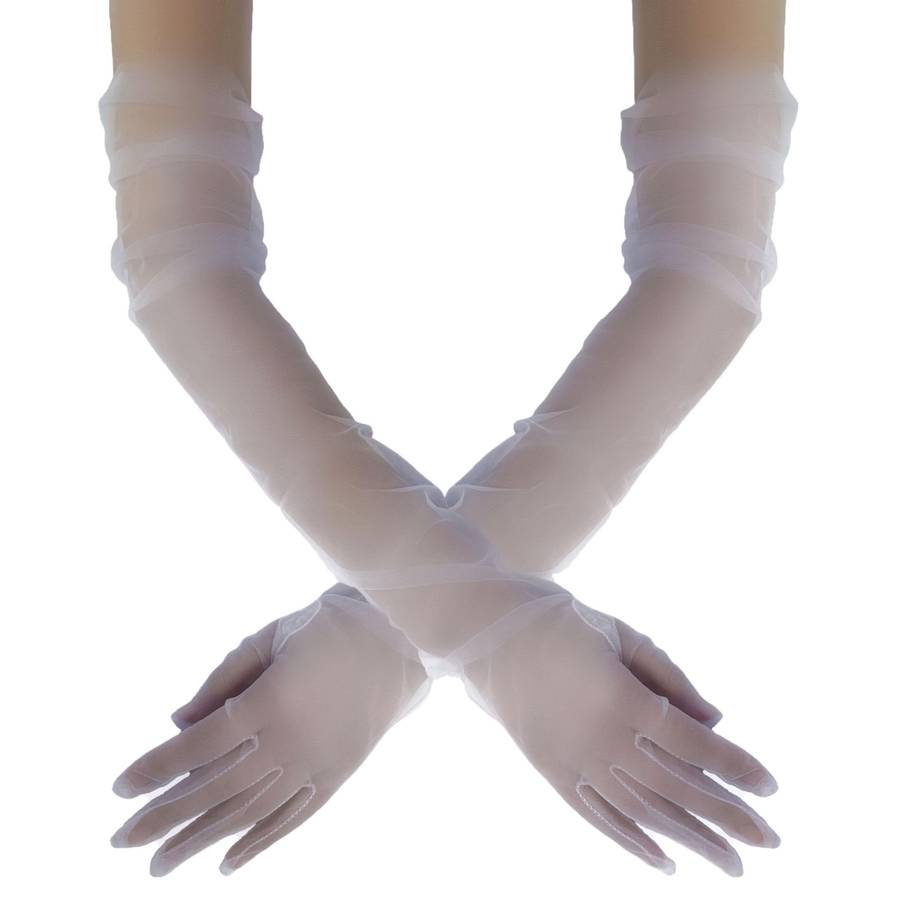 1 Pair Black Evening Party Gloves