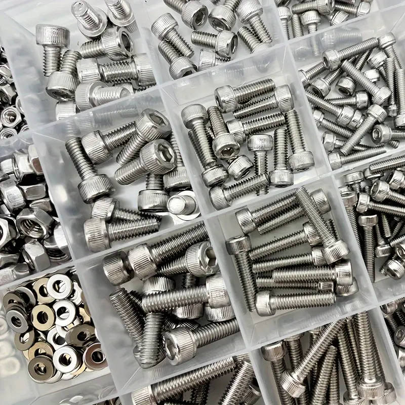 240-Piece Stainless Steel Hex Nut And Bolt Combination Kit