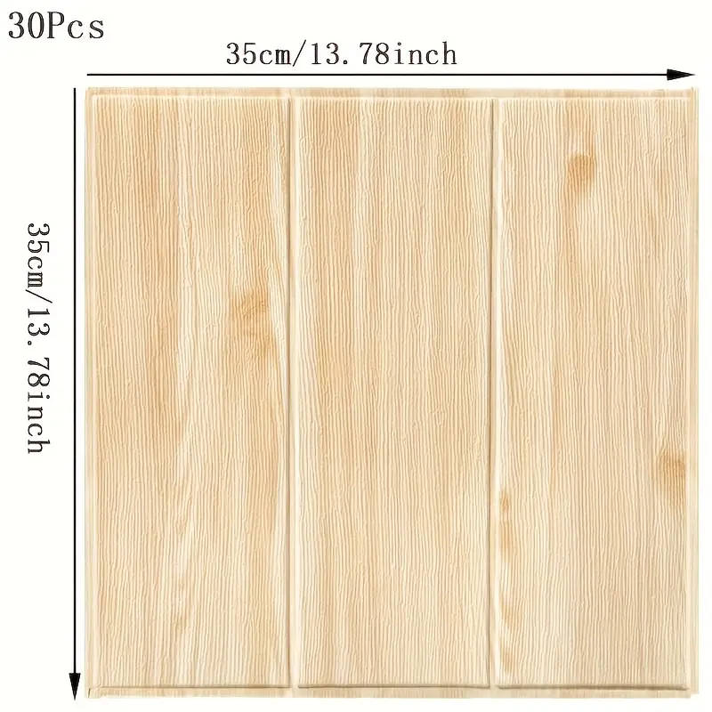 30 Washable And Reusable Self-Adhesive Wood Grain Wall Stickers