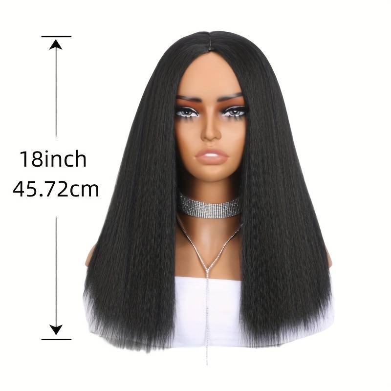1Pc Dark Brown 45.72cm Fashion Design Wig