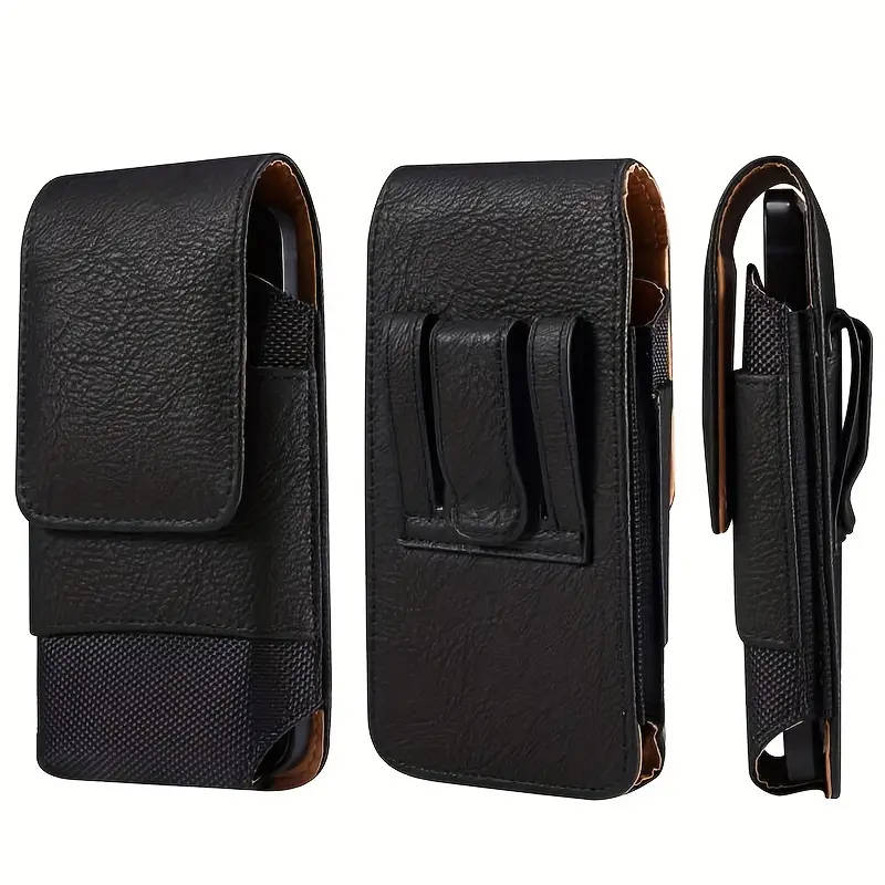1pc Outdoor Belt for a 7.0-Inch Universal Leather Phone Case Made from Top Layer Cowhide Bag