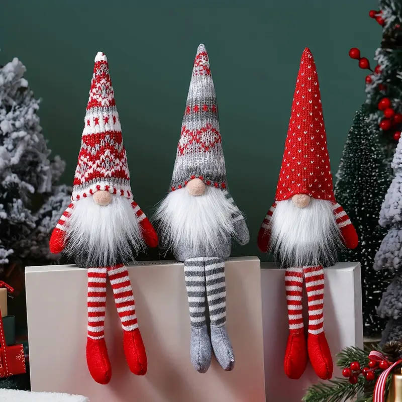 3-Piece Festive Christmas Gnome Dolls