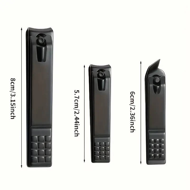 3pcs Stainless Steel Manicure Pedicure Set Sharp Nail Clippers and Dead Skin Scissors