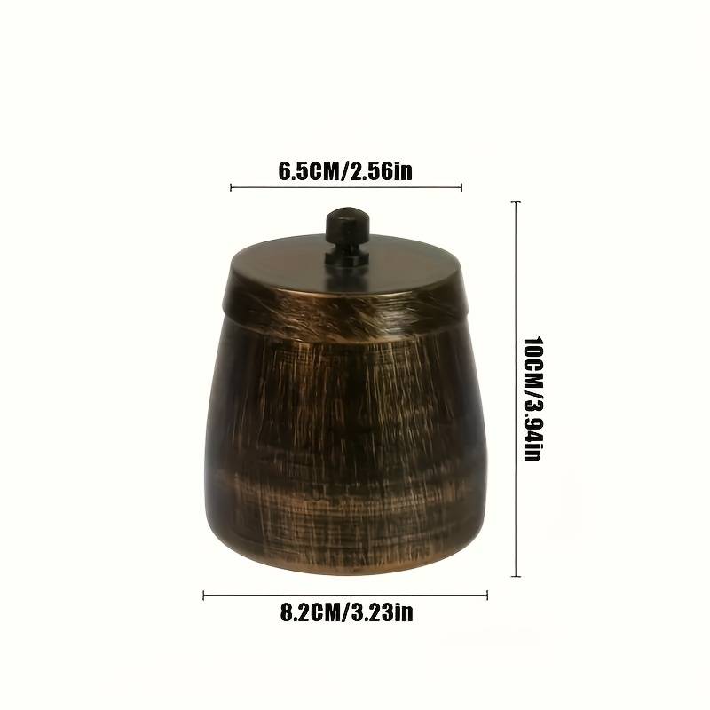 1pc Large Outdoor Windproof Stainless Steel Cigar Ashtray with Lid Dual Compartment Design fo