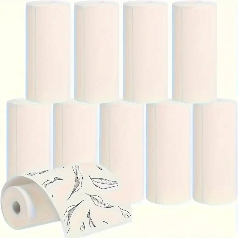 10 Rolls Mini Thermal Paper for Pocket Printers 57mm Wide White Thermal Receipt Paper for Photo Labe