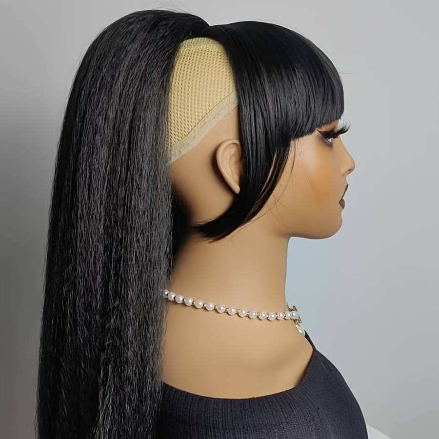 1Pc Black 60.96cm Fashion Design Wig