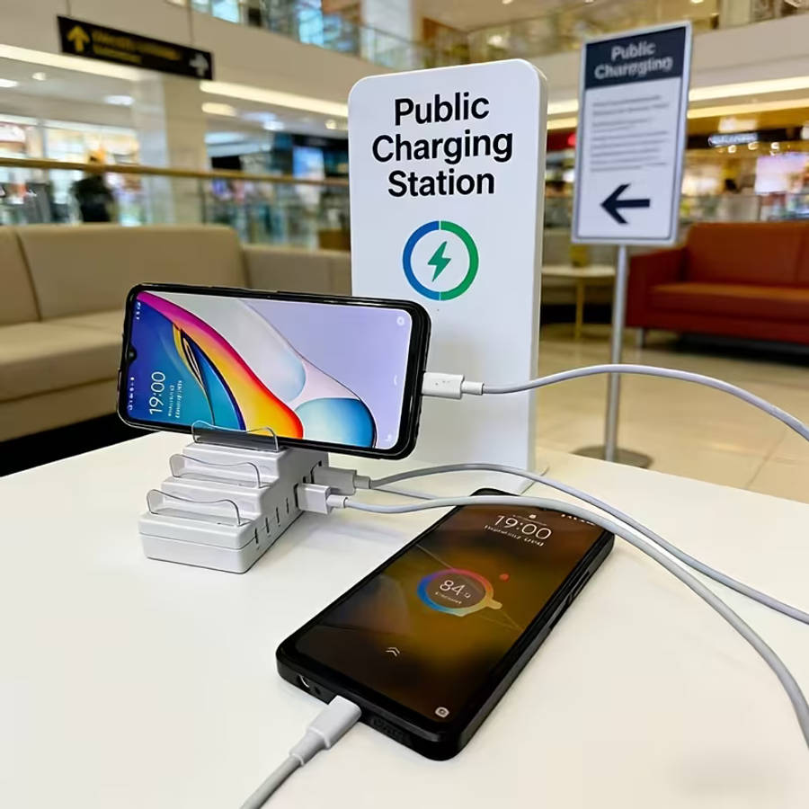 8 In 1 66W Fast Charging Station 4 USB Ports 4 Type-C PD Fast Charging Ports
