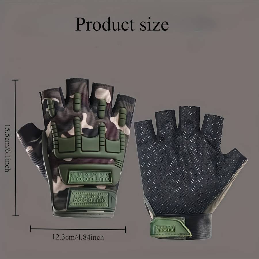1 Pair Camo uflage Outdoor Sports Gloves