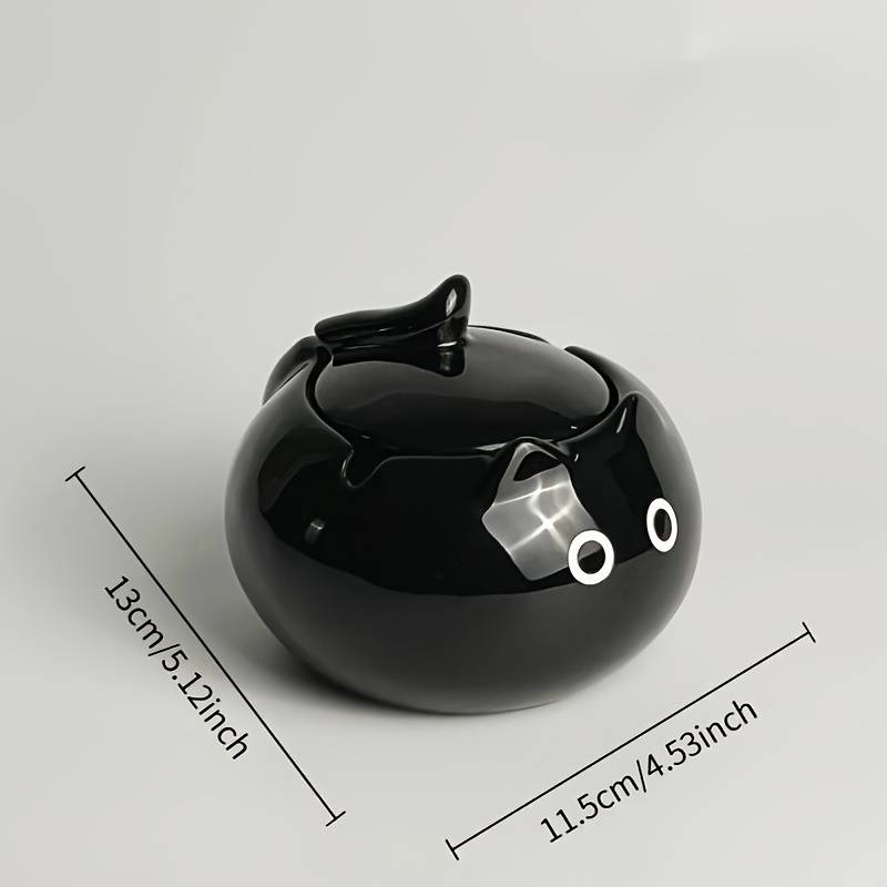 1pc One cute and interesting cat-shaped creative ceramic ashtray suitable for home living room off