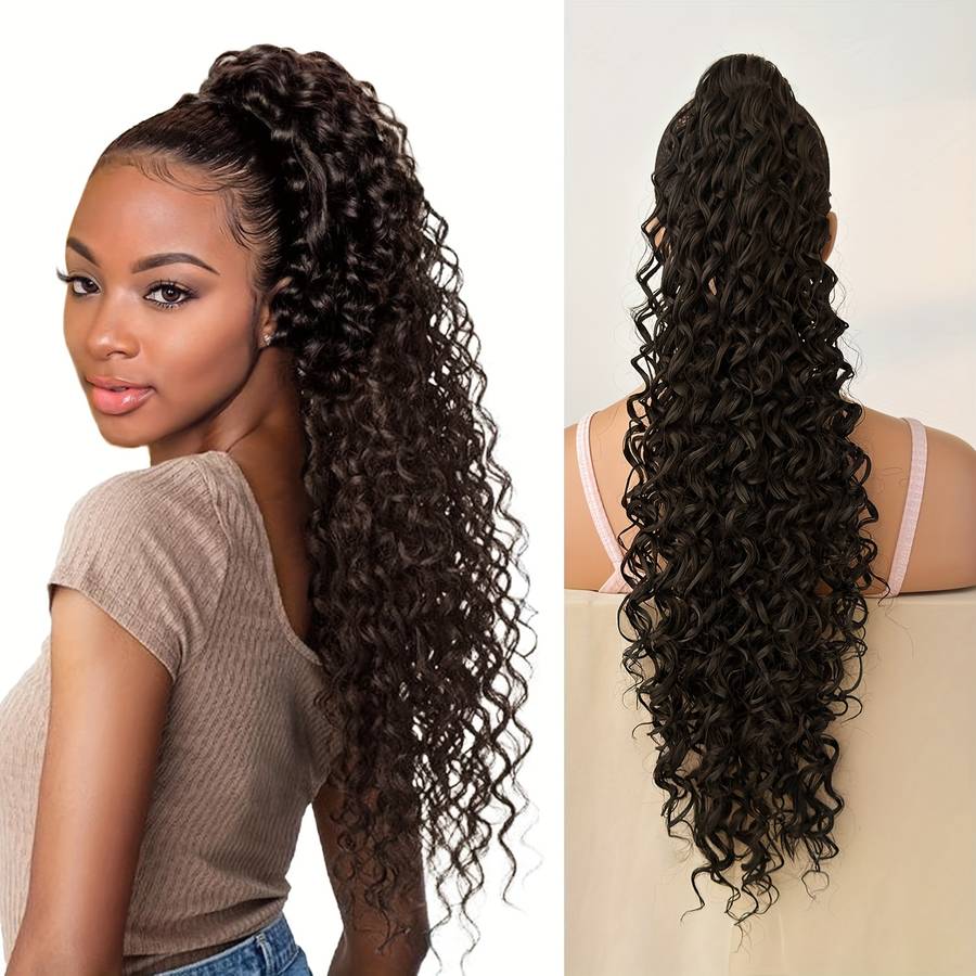 1Pc Black 66.04cm Fashion Design Wig