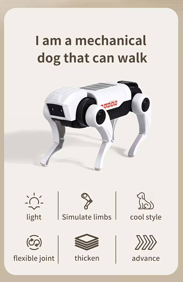 Electric Mechanical Dog Toy with Lights That Moves Forward And Crawls