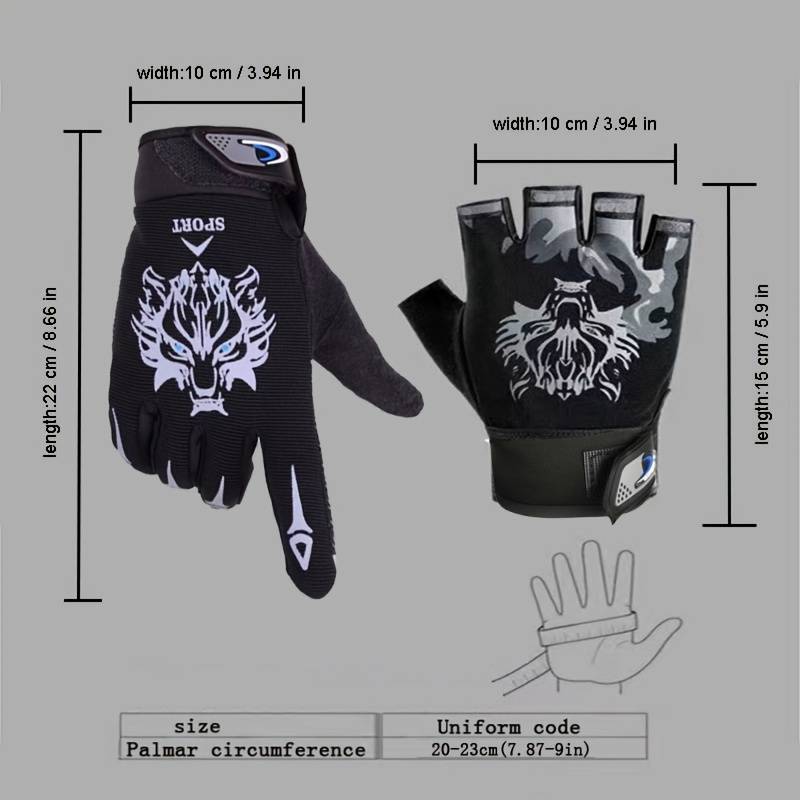 1 Pair Black Leaking Five Fingers Solid Color Outdoor Sports Gloves