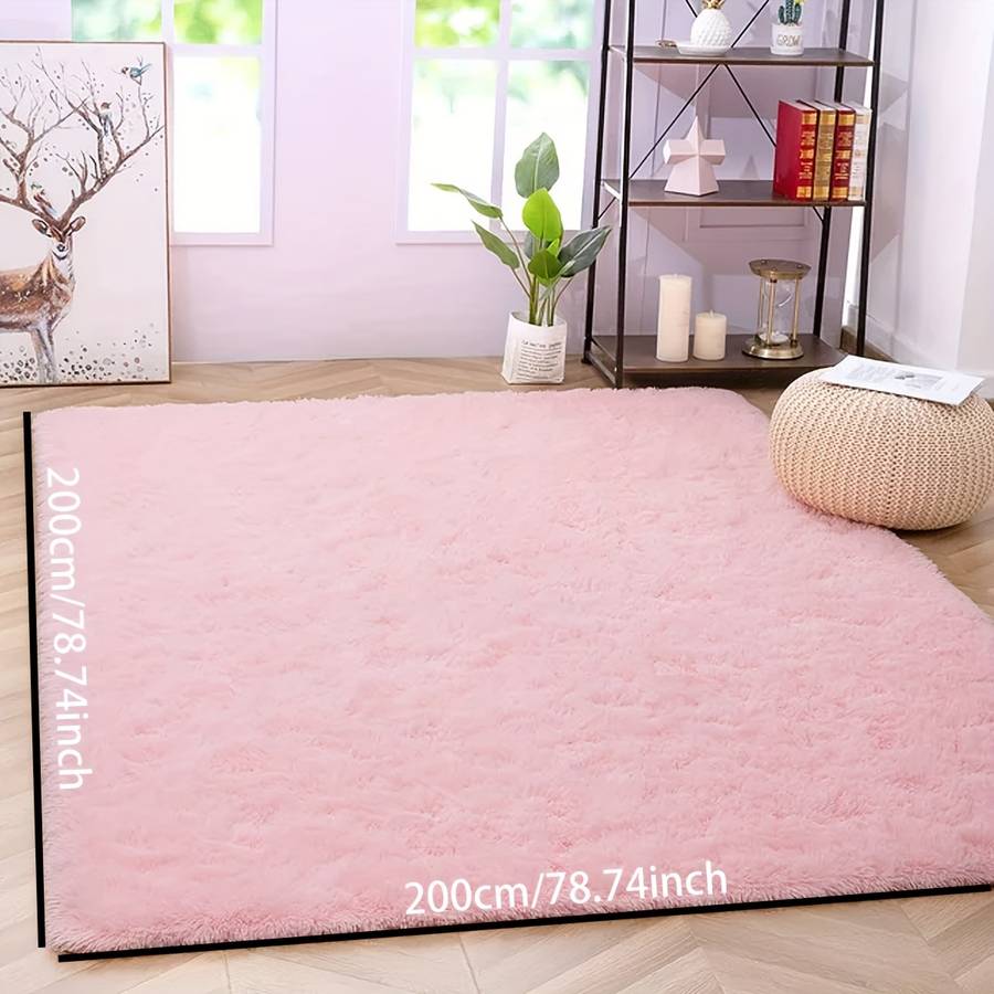 1Pc Pink 160x180cm 62.99x70.87inch Floor Mat