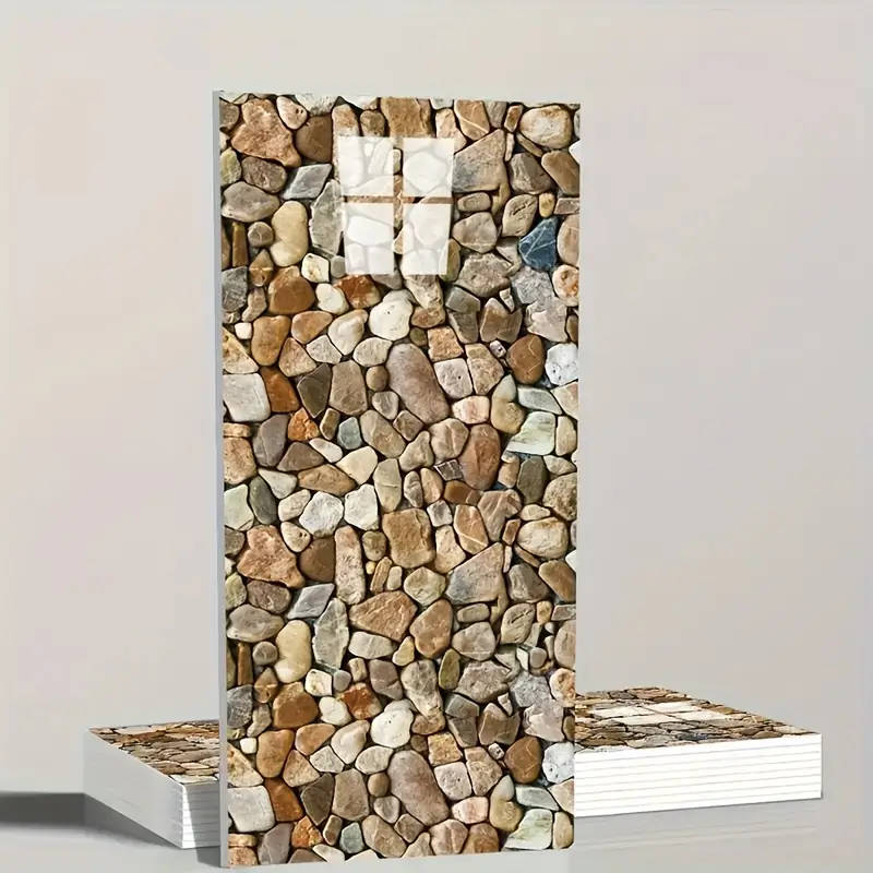 10-Pack Self-Adhesive Stone-Like Wallpaper