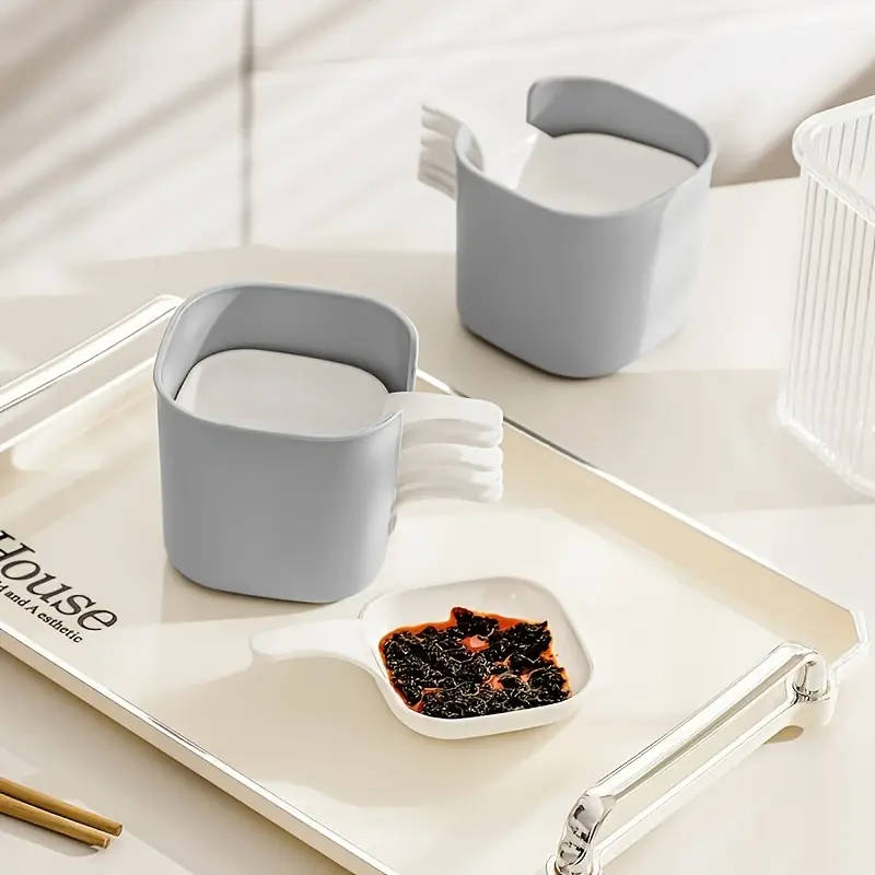 7pcs Set of Versatile Dipping Plates Suitable for Sauces Vinegar Condiments