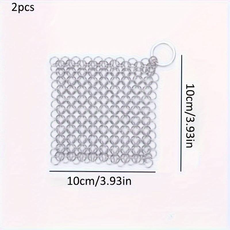 2-Pack 316 Stainless Steel Kitchen Scrubbers Reusable Heavy-Duty Metal Scouring Pads for Ski
