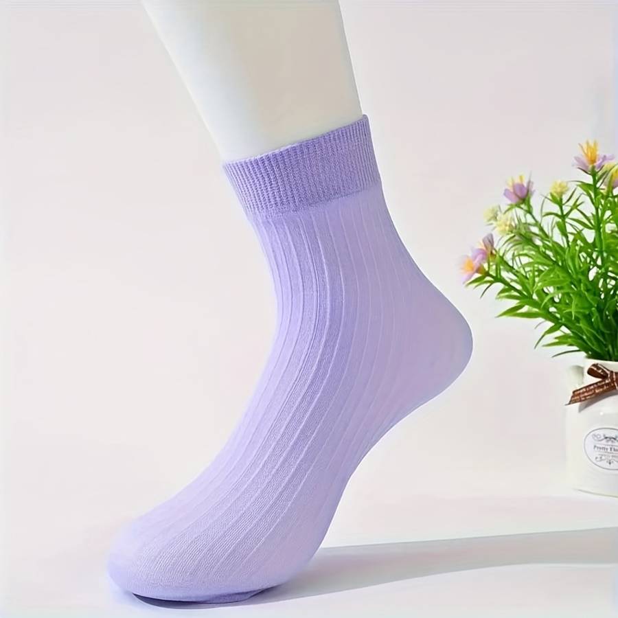 30 Pairs Of Random Colors One Size High Elastic Socks
