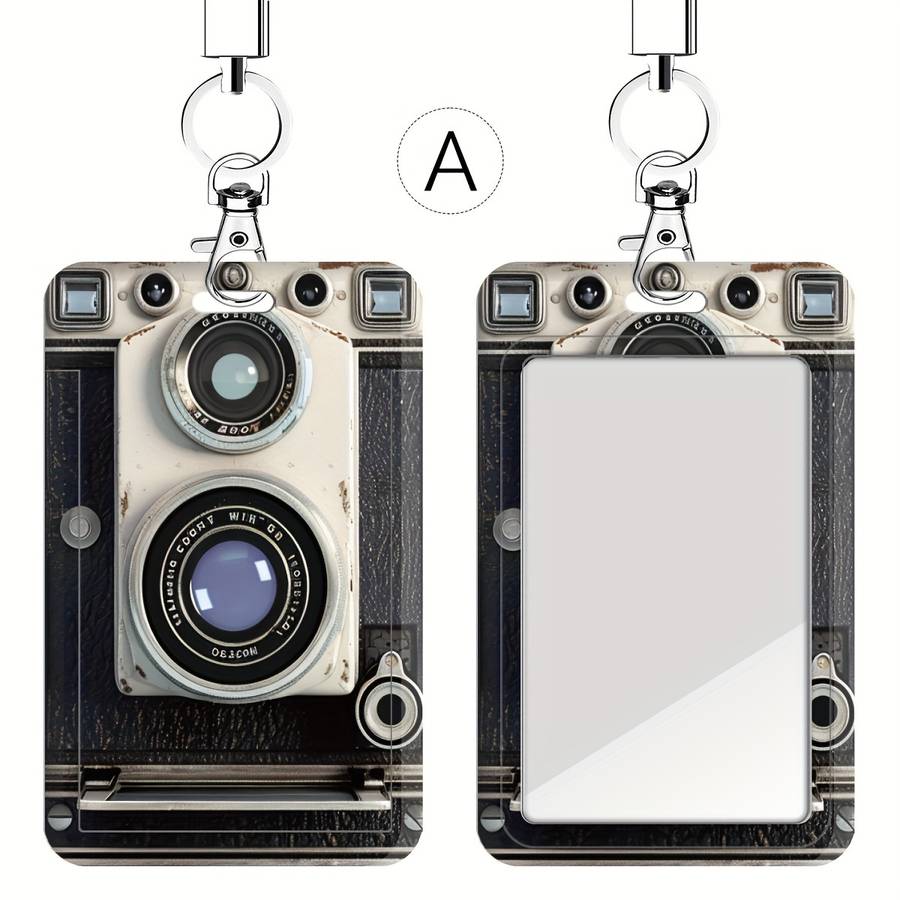 1pc A Retro Camera-Themed Card Holder for Doctors And Nurses Suitable for Bus Cards And Student ID