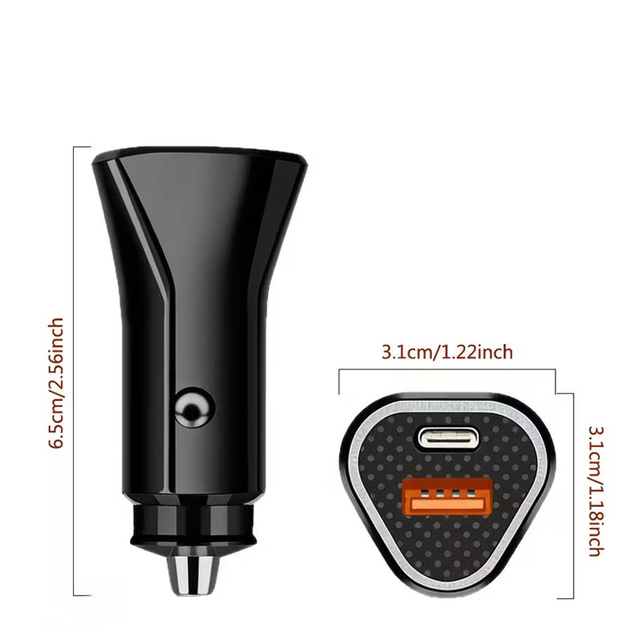 3.1A Fast Charging Dual Port USB Charger Car Cigarette Lighter Adapter
