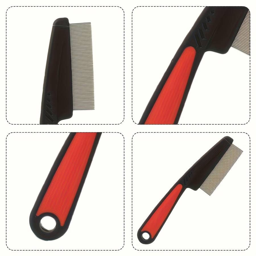 1pc Black Red Pet Comb
