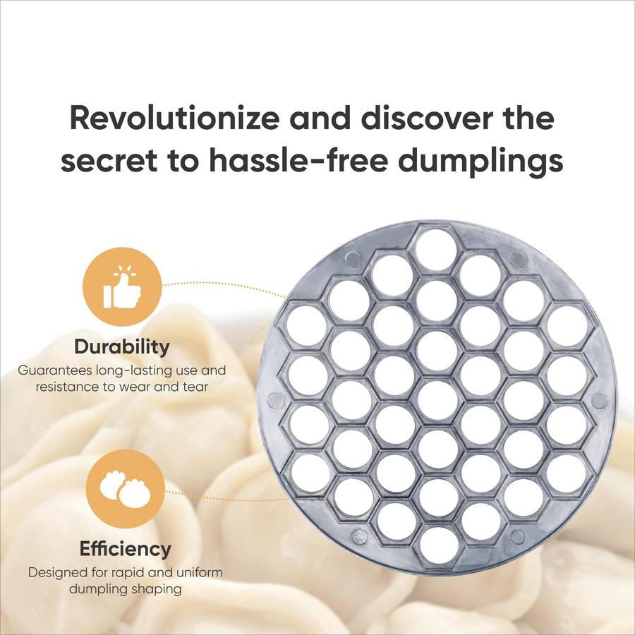 1pc Easy-to-Use Aluminum Dumpling Maker 37-Hole Ravioli Press for DIY Dough Pastry Perfect for