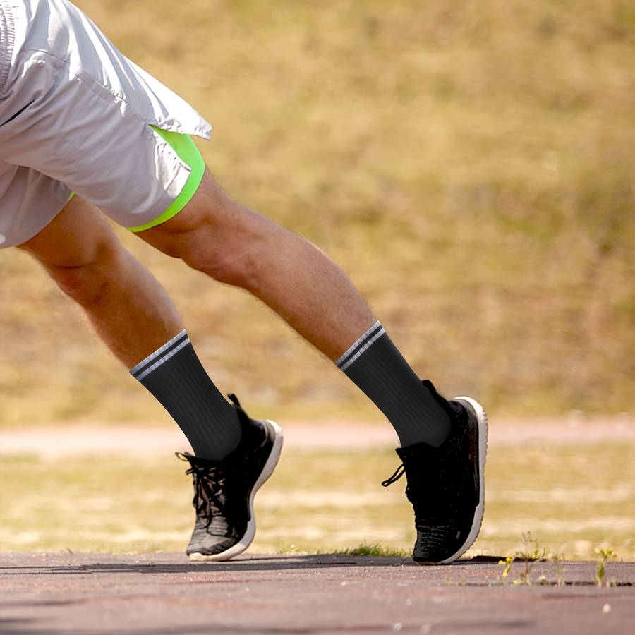 10 Pairs Black High Elastic Socks