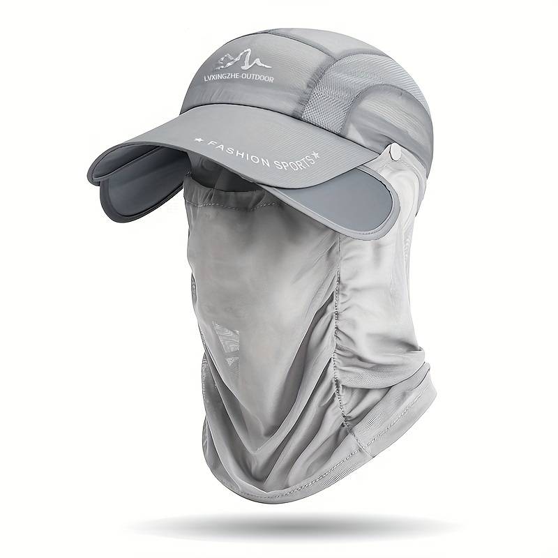 1pc Solid Color Breathable Baseball Hat With Thin Breathable Veil Lightweight Adjustable Sunscreen