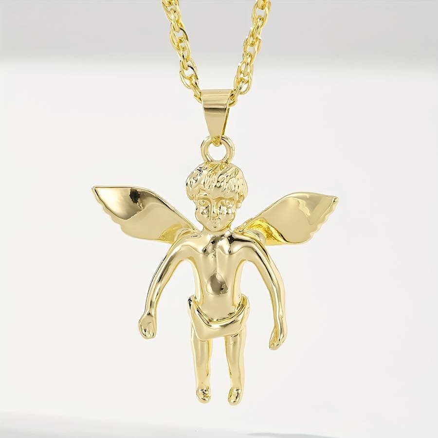 1 Piece Golden Yellow 01 Jesus Theme Pendant