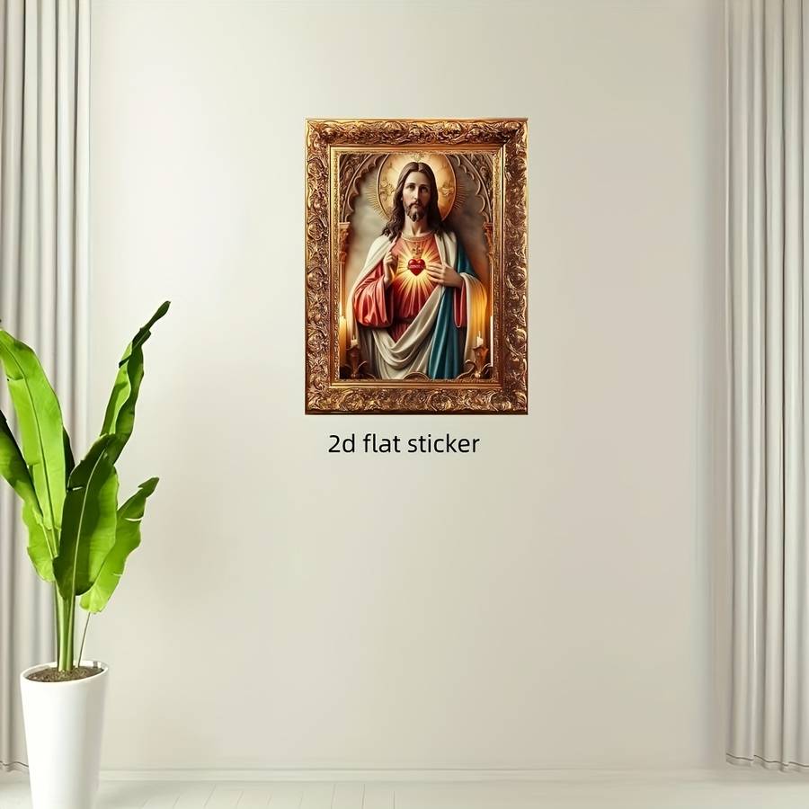 1pc Pvc Jesus Christian Themed Stickers