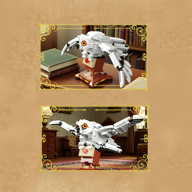 WB Harry Potter Themed Owl Snowy Owl Building Blocks Set Enhances