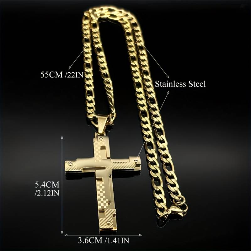 1 Piece Golden Jesus Theme Pendant