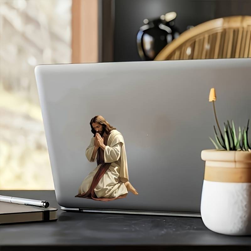 1pc 14.99cmx11.0cm Jesus Christian Themed Stickers