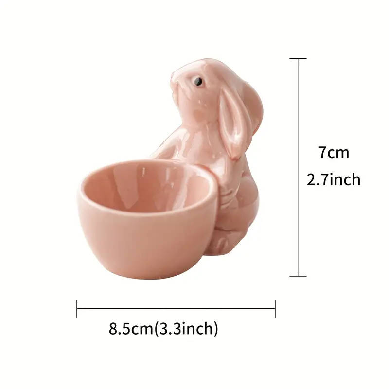 Ceramic Rabbit Egg Cup Holder