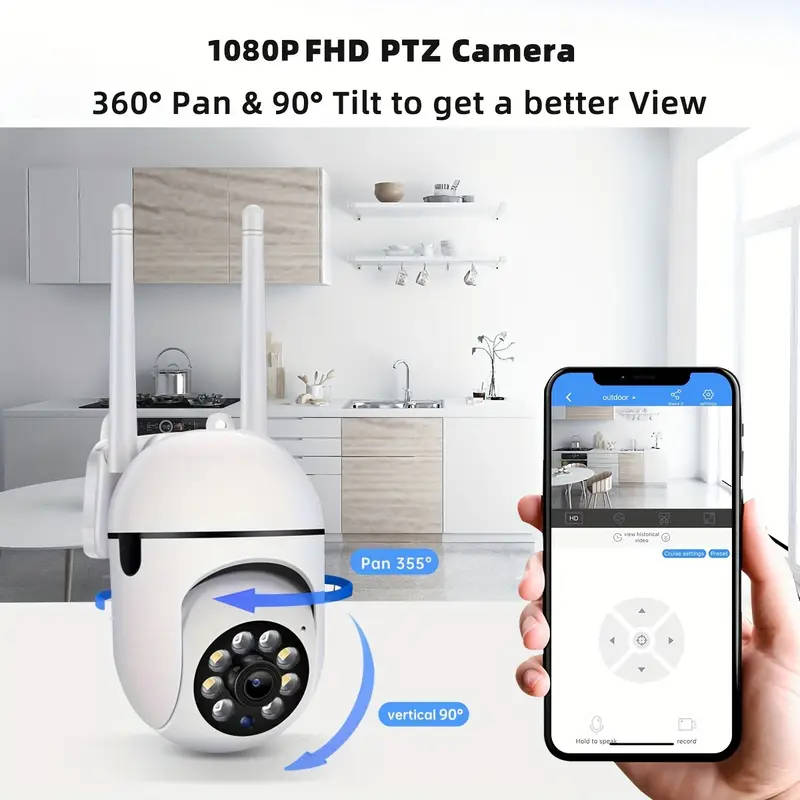 1080P HD Smart PTZ WIFI Security Camera for indoor/outdoor use