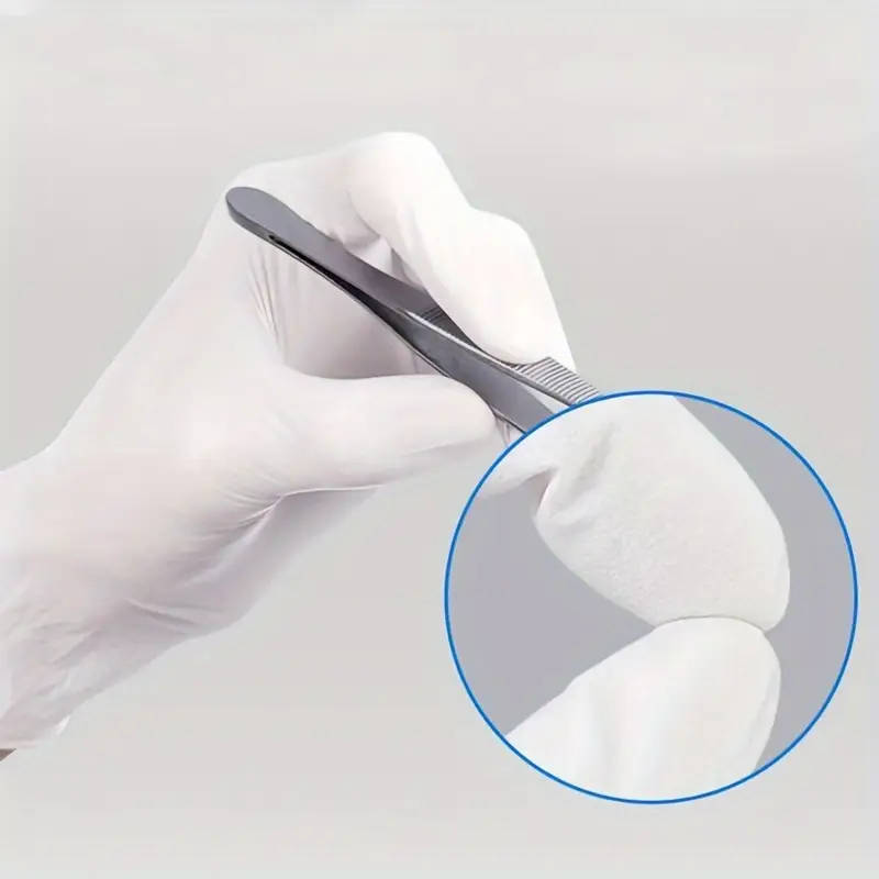 20pcs White Disposable Nitrile Gloves Latex Free Gloves Size L Durable Household Cleaning Gloves