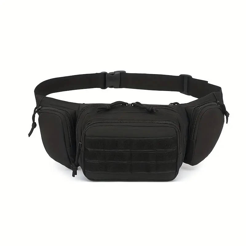 1pc Tactical Pistol Fanny Pack Multi-Functional Oxford Cloth Waist Bag Large Capacity Travel Gear Po