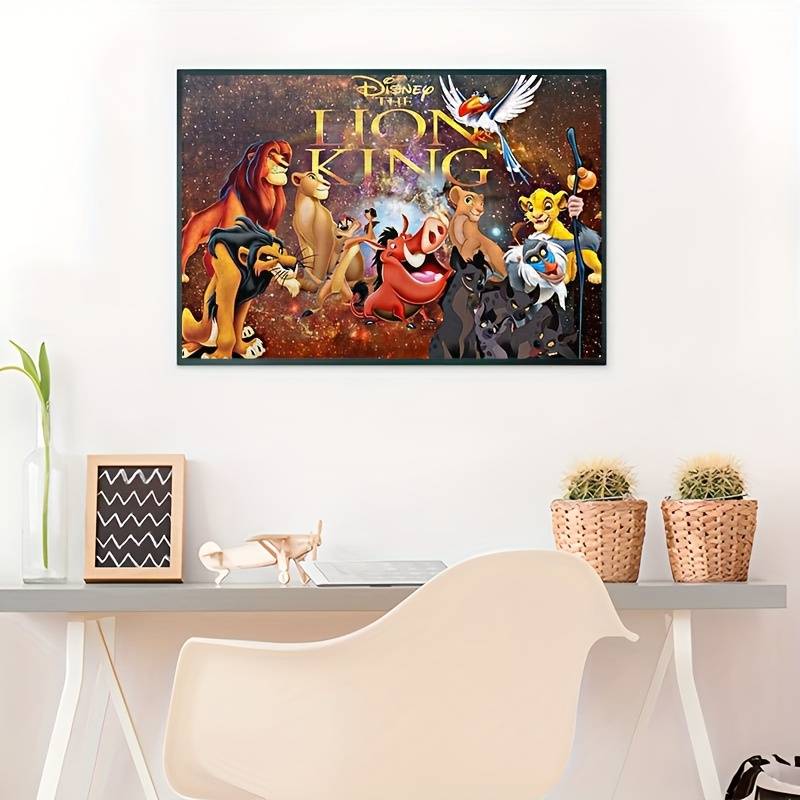 1000pcs Wooden Jigsaw Puzzle The Lion King Vibrant Character Design with Simba Na