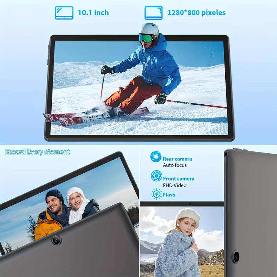 10.1-Inch Android 15 12GB + 64GB Tablet includes Case and Magnetic Wireless Keyboard & Mouse