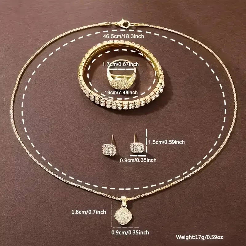 6 Piece Accessory Set - Quartz Women's Watch and Jewelry Set