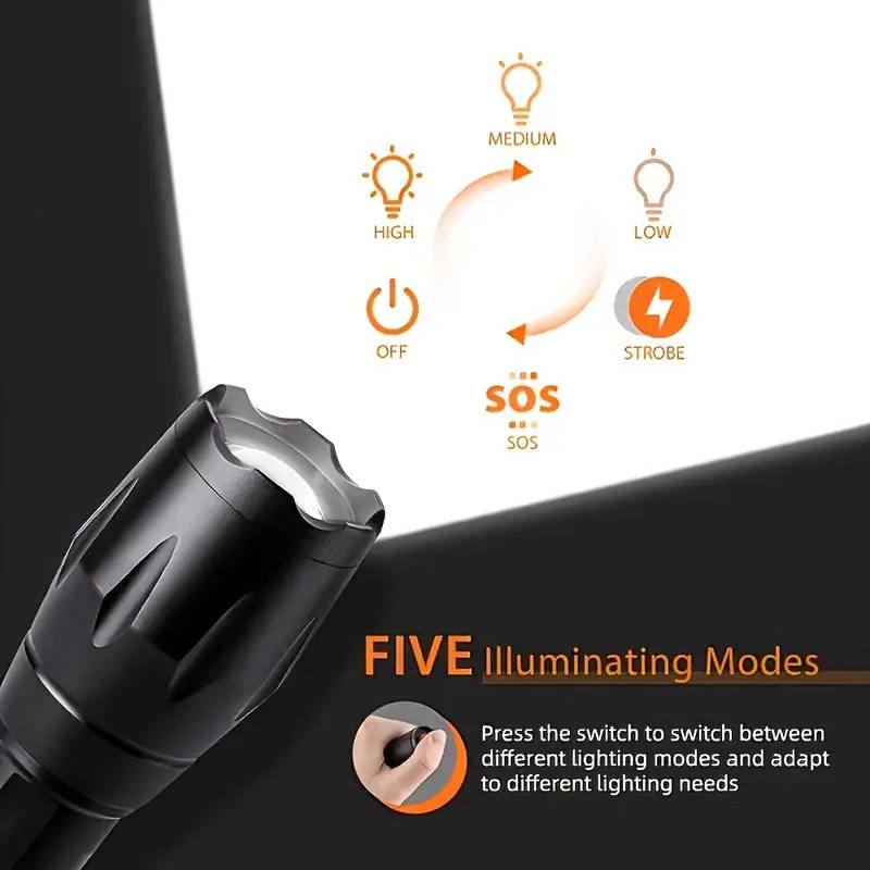 3pcs LED Aluminum Handheld Flashlights