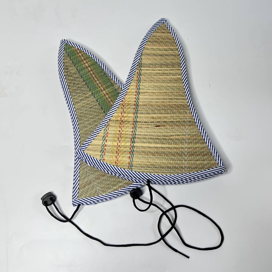 1pc Casual Style Polyester Straw Hat Lightweight Foldable Sun Hat with Large Brim Non-Stretch Pla