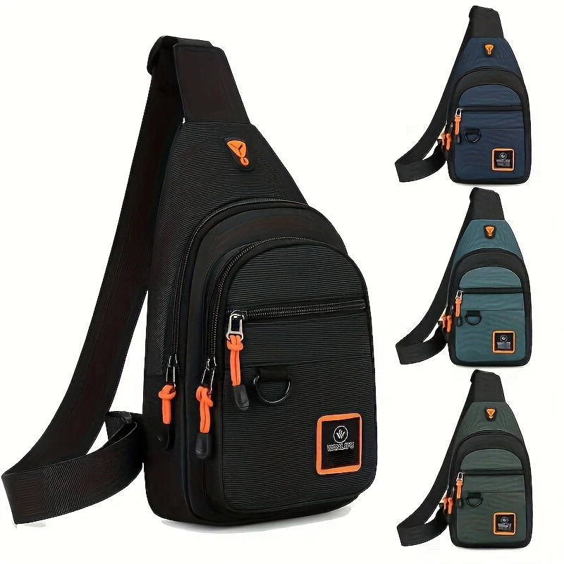 1pc Men'S Casual Outdoor Small Chest Bag Hiking And Cycling Shoulder Bag Sports Small Crossbody Bag
