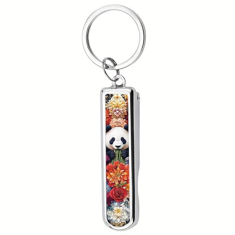 1pc Creative Panda Theme Multifunctional Folding Nail Clippers Suitable for Home Travel and D