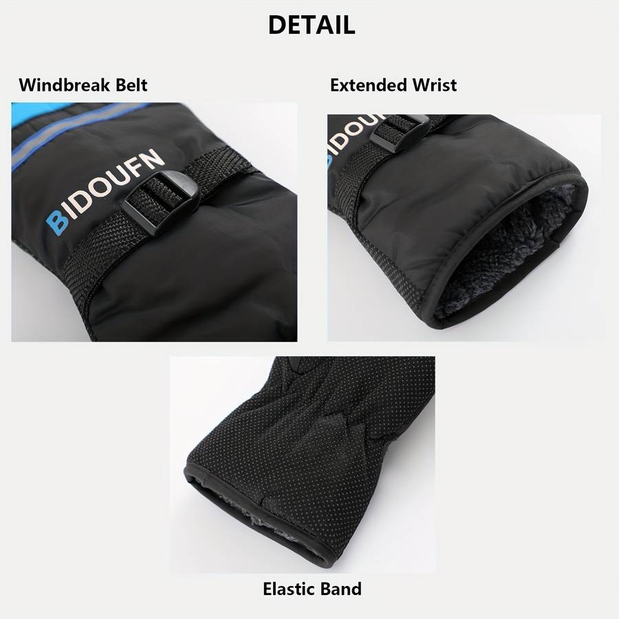 1 Pair Orange Warm Gloves