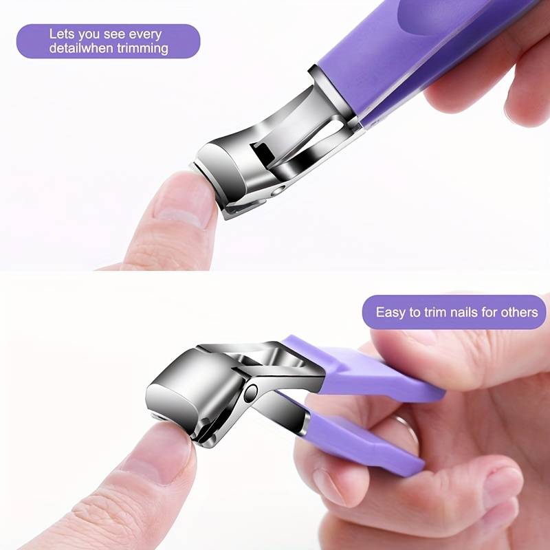 1pcs In-stock Stainless Steel Nail Clippers Heavy-duty Nail Clippers Curved Design Large Openin