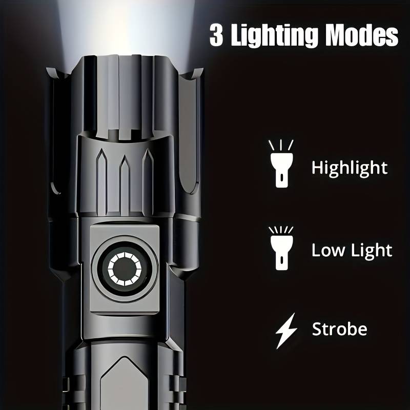 1PC 1200mAh Torch   Flashlight