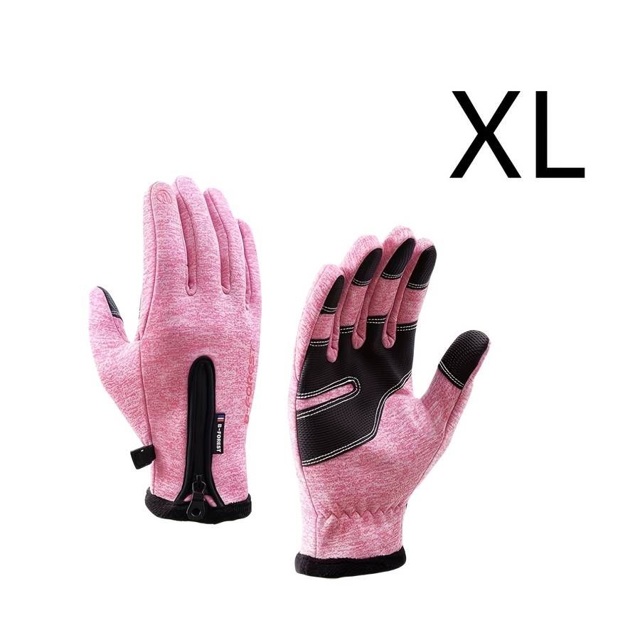 1 Pair Pink Size XL Warm Gloves