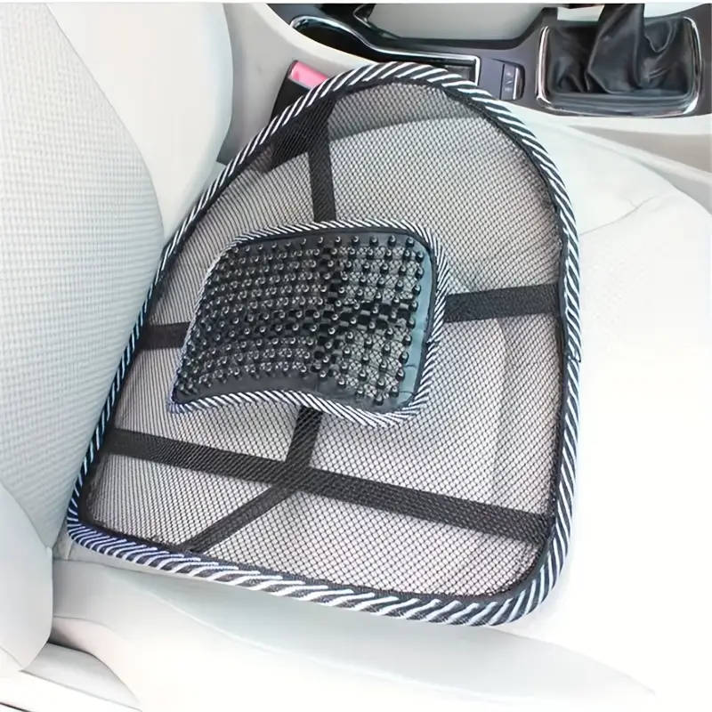 1pc Breathable Mesh Lumbar Support Pillow for Car Seats Summer Cooling Design Breathable Back Cushio