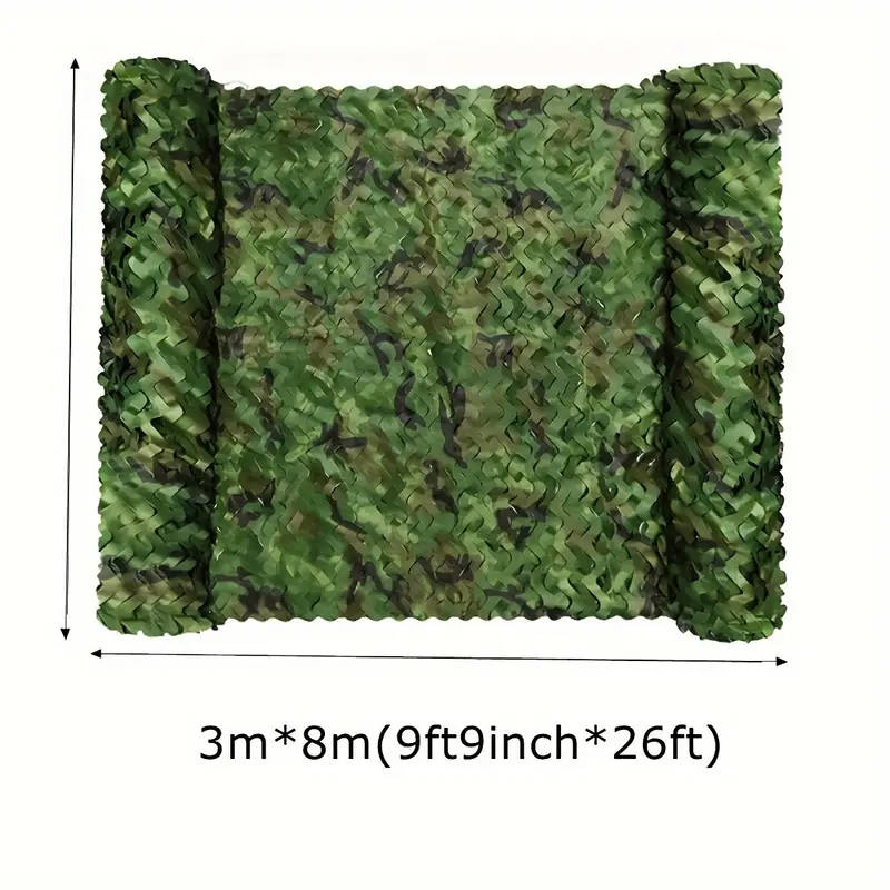 Versatile Woodland Camo Netting Roll Perfect for Hunting Camping Party Decor 3*8m