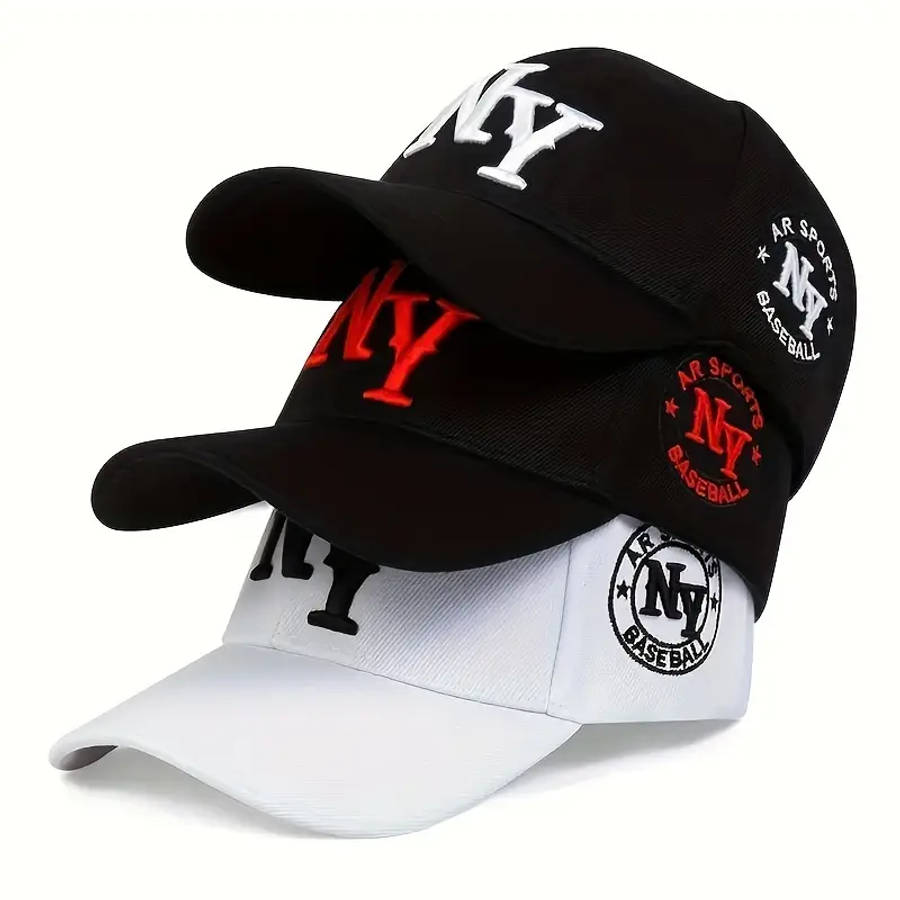 Unisex Adjustable Polyester Baseball Cap With Embroidery Sun Protection Outdoor Sports Hat